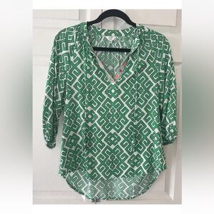 crown ivy boho 3/4 sleeve blouse Size S